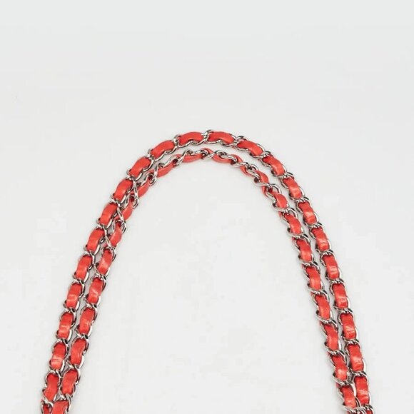 Chanel Pink Multicolor Quilted Tweed Classic Medium Double Flap Bag - Picture 6 of 12